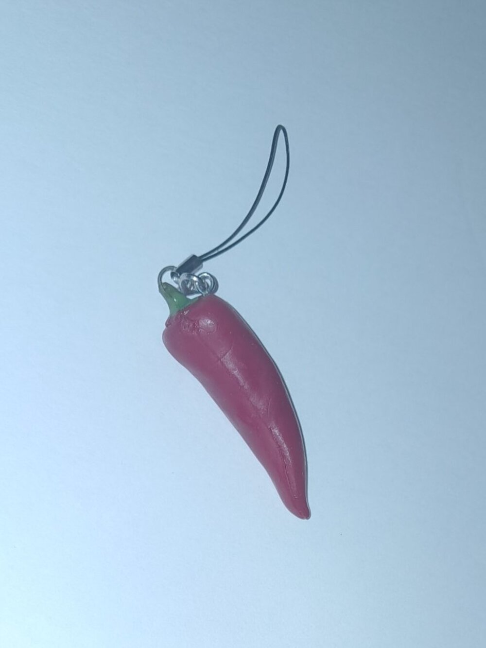 NEW Silicone Miniature Toy Red Chili Pepper Phone Charm with Strap